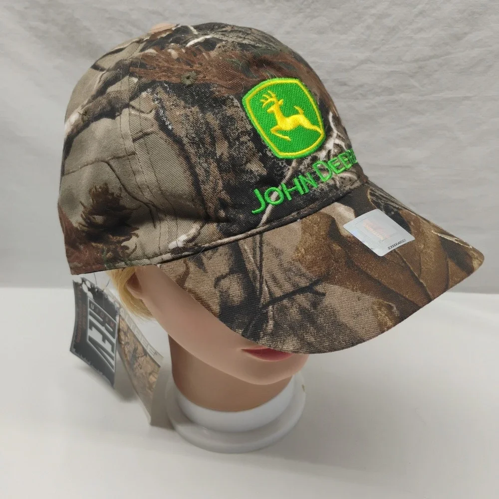 Realtree UForm Reversible Camo Black John Deere NWT Adjustable Baseball Hat Cap